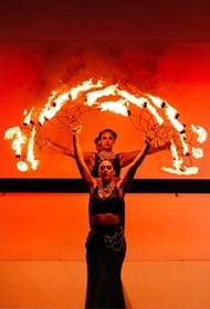 Spectacle avec animation feu